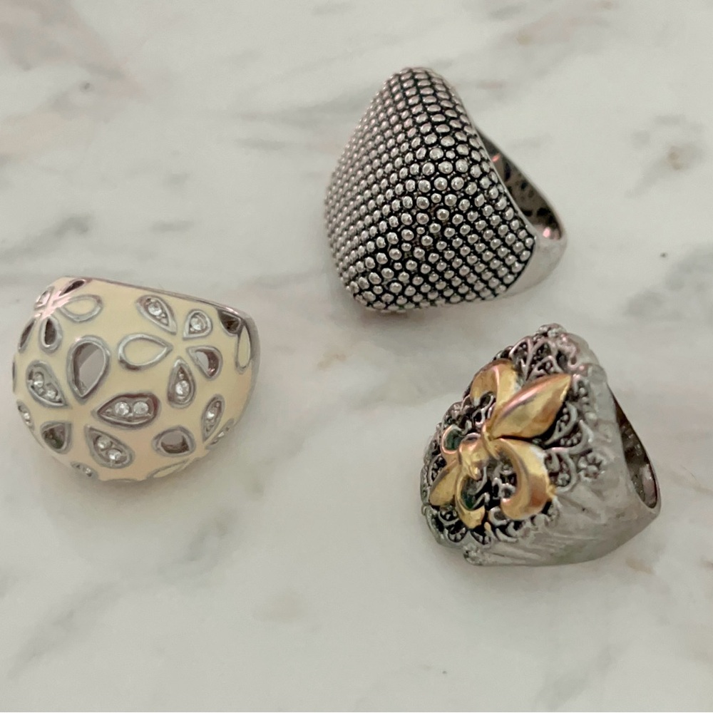 Costume Jewelry Rings Lot of 3